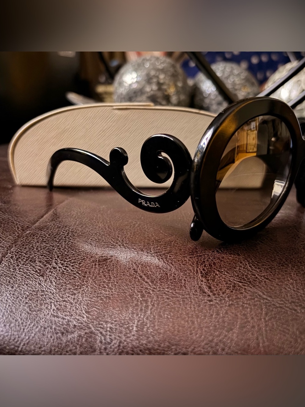 Prada SPR 27N Minimal Baroque Sunglasses